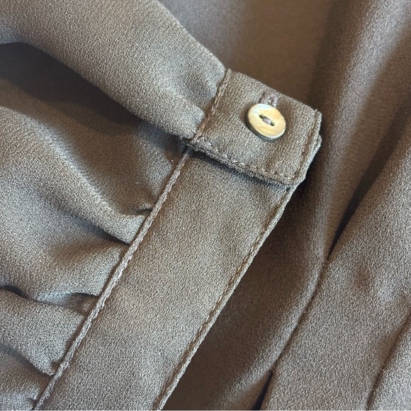 VINTAGE NEIMAN MARCUS Women’s Sheer‎ Black Long Sleeve Peplum Beaded Blouse Sz 4 - Picture 15 of 16